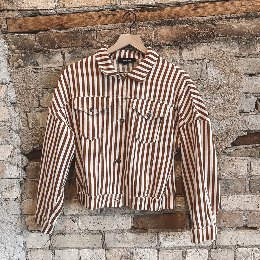 Striped Denim Jacket